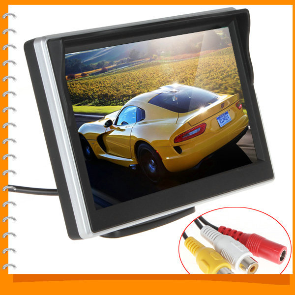 5 inch tft lcd digital car rear view monitor car reverse parking monitor for vcd dvd gps rear view camera with front diaphragm