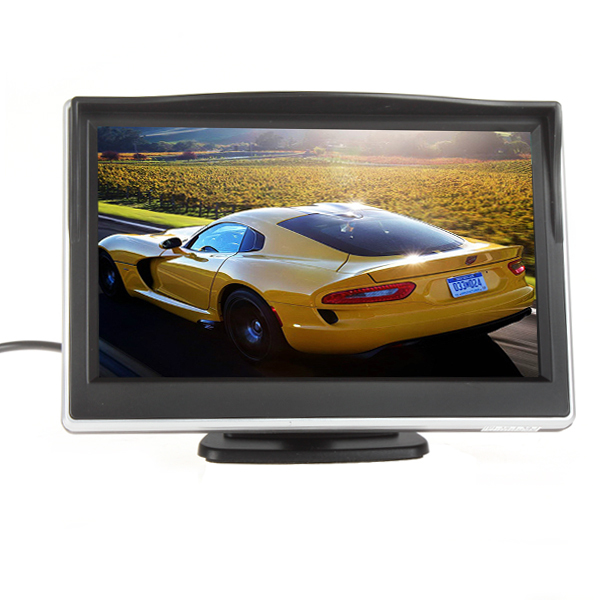 5 inch tft lcd digital car rear view monitor car reverse parking monitor for vcd dvd gps rear view camera with front diaphragm