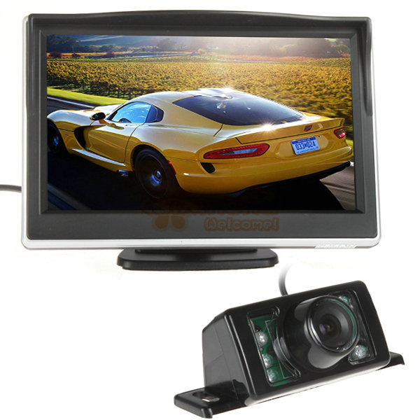 5 inch tft lcd digital color car rear view monitor parking rearview monitor 2 video input + 7 ir lights car reverse camera 5 inch tft lcd digital color car rear view monitor parking rearview monitor 2 video input + 7 ir lights car reverse camera