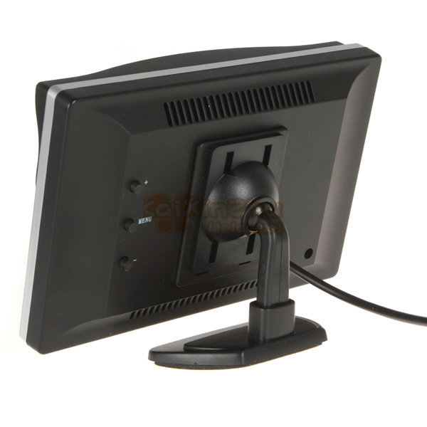 5 inch tft lcd digital color car rear view monitor parking rearview monitor 2 video input + 7 ir lights car reverse camera