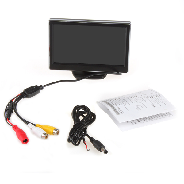 5 inch tft lcd display car rear view monitor auto car parking reverse monitor + 420tvl cmos car rear view backup camera