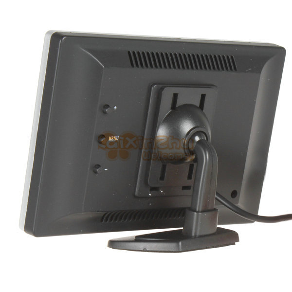 5 inch tft lcd hd color car rear view parking monitor 2 video input + 7 ir lights car rearview reverse camera for vcd dvd gps