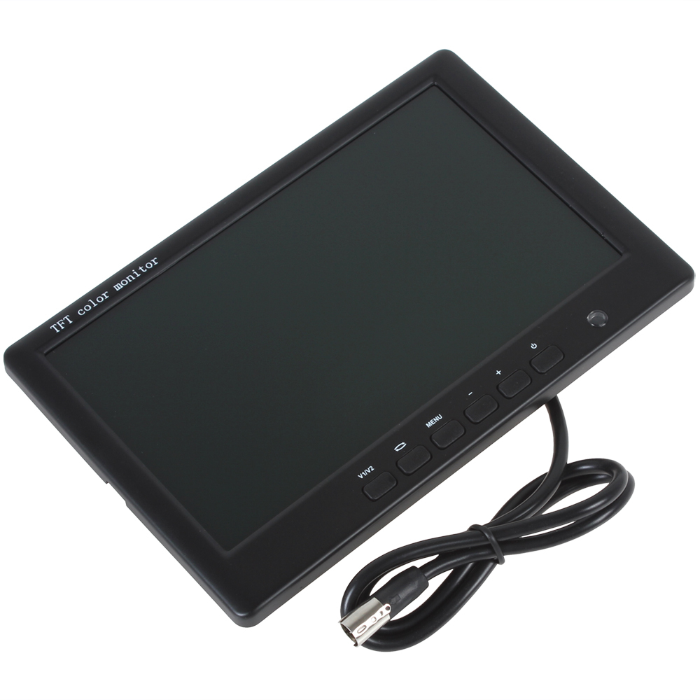 7'' color tft lcd car rear view monitor hd 800 x 480 7 inch car rearview reverse parking monitor with 2 video input