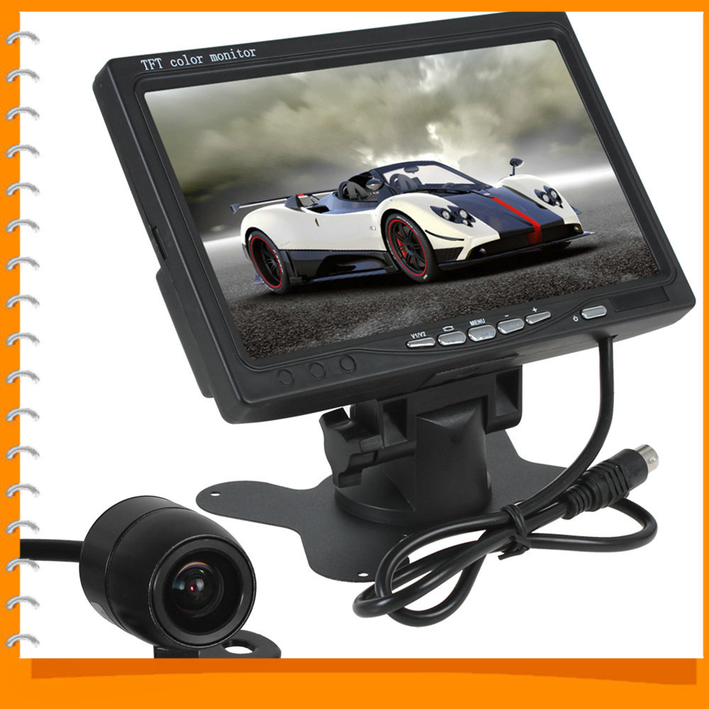 7 inch color tft lcd car rear view monitor parking with audio output + e306 18mm cmos / ccd auto car rearview reverse camera 7 inch color tft lcd car rear view monitor parking with audio output + e306 18mm cmos / ccd auto car rearview reverse camera