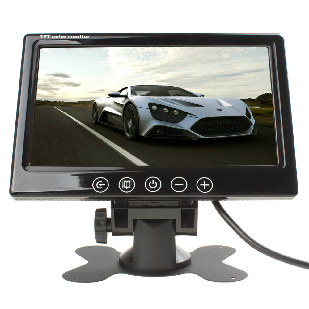 7 inch tft color lcd stand-alone headrest car rear view monitor car reverse parking monitor with 800 x 480 resolution