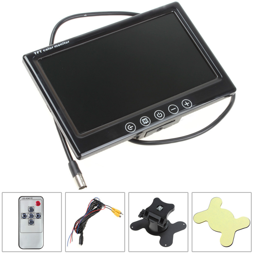 7 inch tft color lcd stand-alone headrest car rear view monitor car reverse parking monitor with 800 x 480 resolution