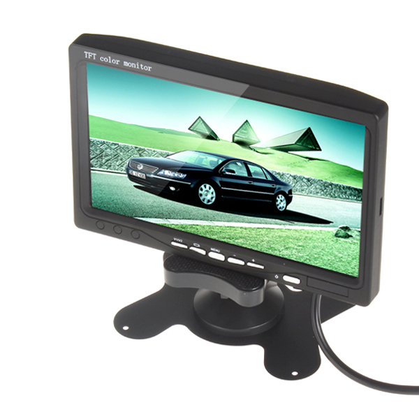 7 inch tft lcd color car rearview monitor headrest parking 7'' monitor 2 video input for dvd vcr + car reverse rear view camera