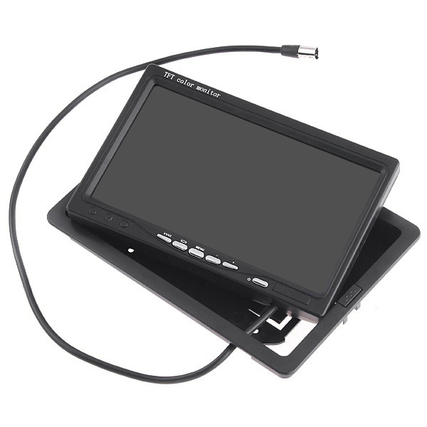 7 inch tft lcd color car rearview monitor headrest parking 7'' monitor 2 video input for dvd vcr + car reverse rear view camera