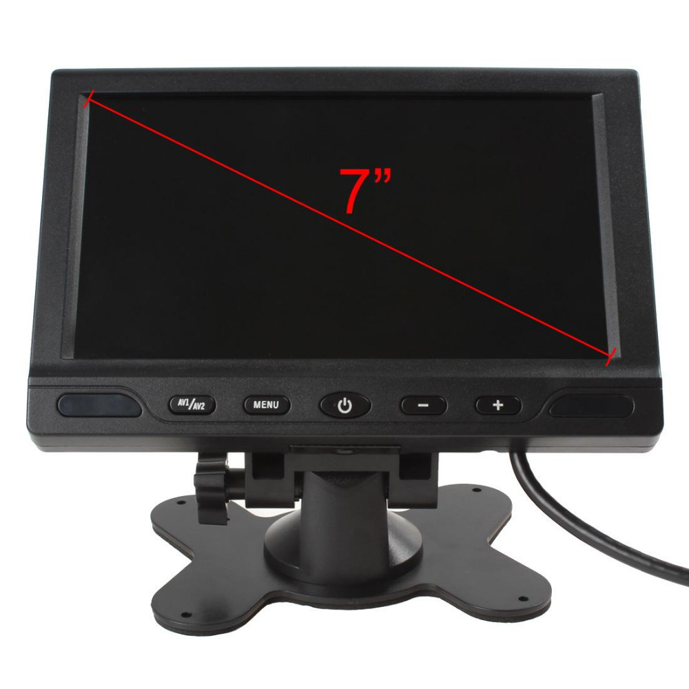 7 inch tft lcd color mp5 car rear view monitor 2ch video audio input auto car rearview monitor parking support 1080p video play