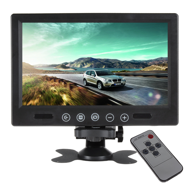 9 inch color tft lcd remote control car rear view monitor car reverse rearview monitor with 2 video input