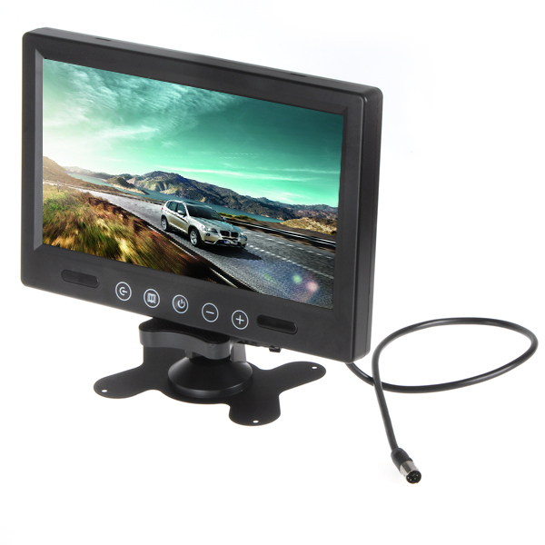 9 inch color tft lcd remote control car rear view monitor car reverse rearview monitor with 2 video input