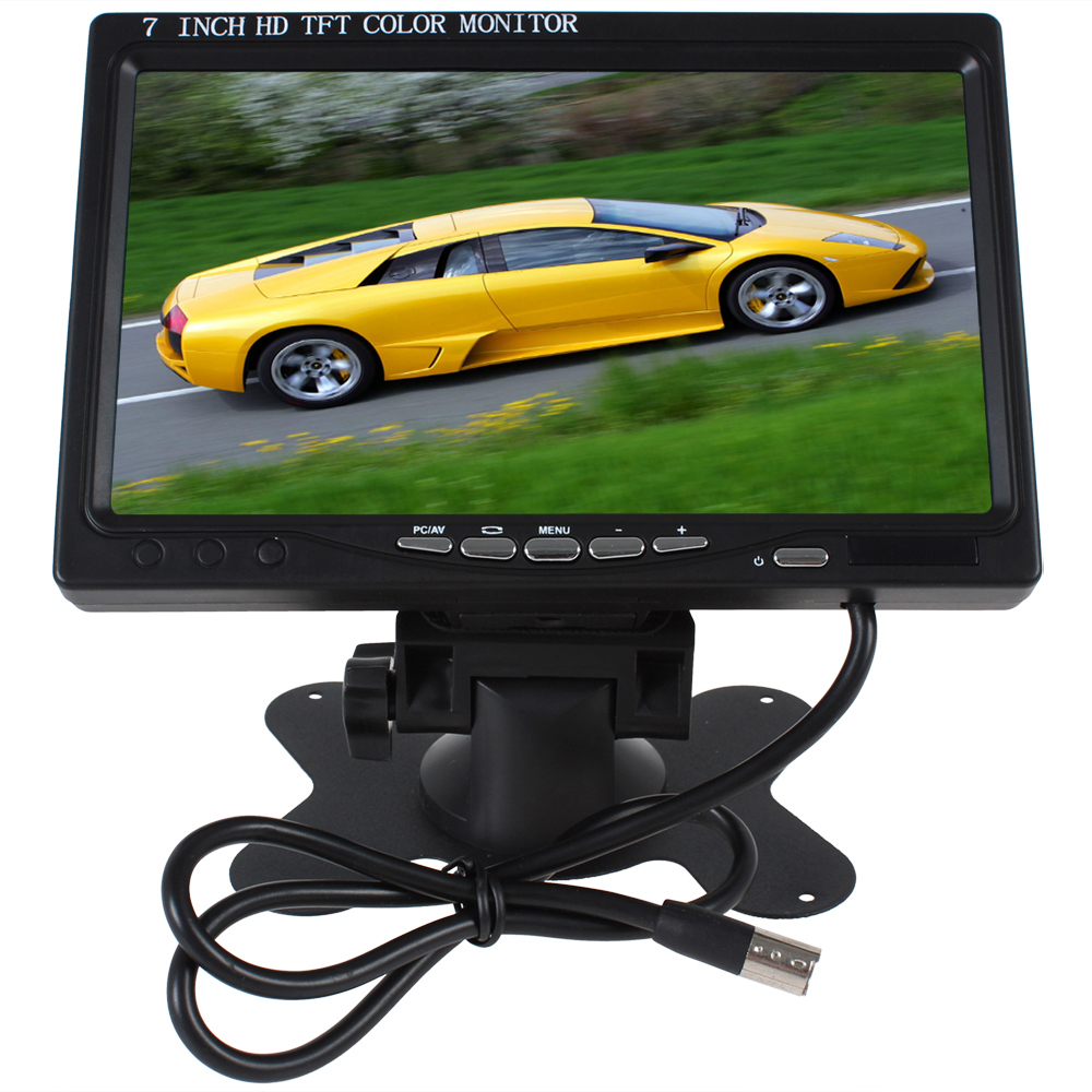 hd 800 x 480 7 inch color tft lcd car rear view monitor parking hdmi + 7 ir lights auto car reverse rearview camera + remote
