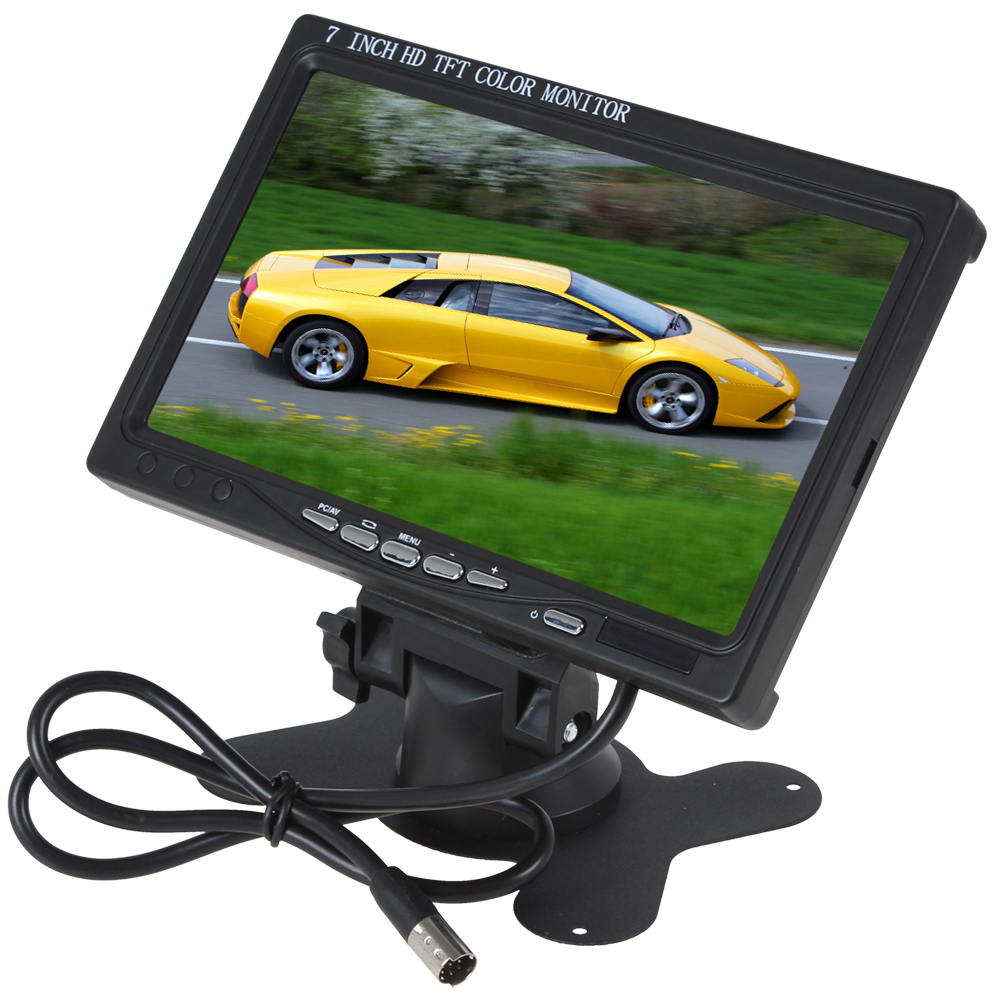 hd 800 x 480 7 inch color tft lcd car rear view monitor parking hdmi + 7 ir lights auto car reverse rearview camera + remote