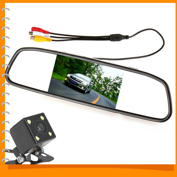univeral 4.3 inch tft lcd auto car rear view mirror monitor parking + night vision car rearview reverse camera 170 wide angle univeral 4.3 inch tft lcd auto car rear view mirror monitor parking + night vision car rearview reverse camera 170 wide angle