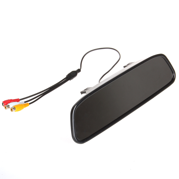 univeral 4.3 inch tft lcd auto car rear view mirror monitor parking + night vision car rearview reverse camera 170 wide angle