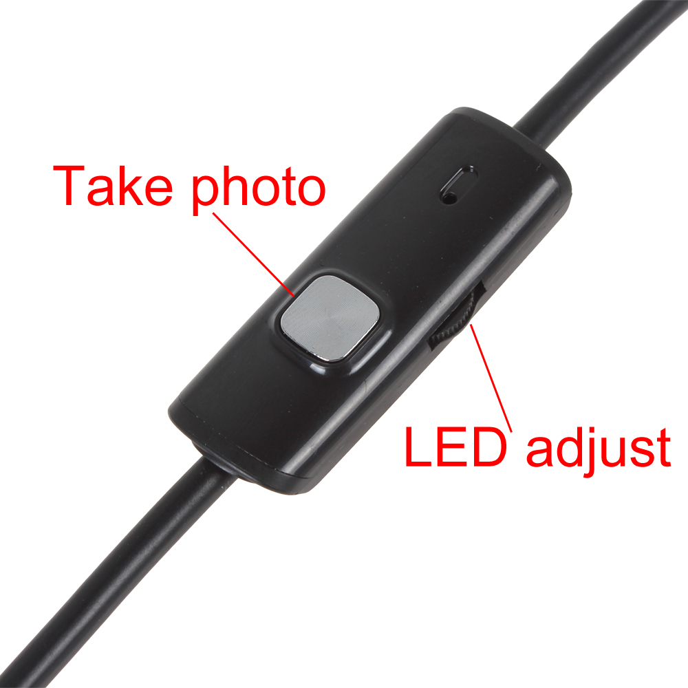 2m waterproof mini usb endoscope tube snake borescope video inspection camera with 6 leds 1/9 cmos 7mm lens dropship & whole
