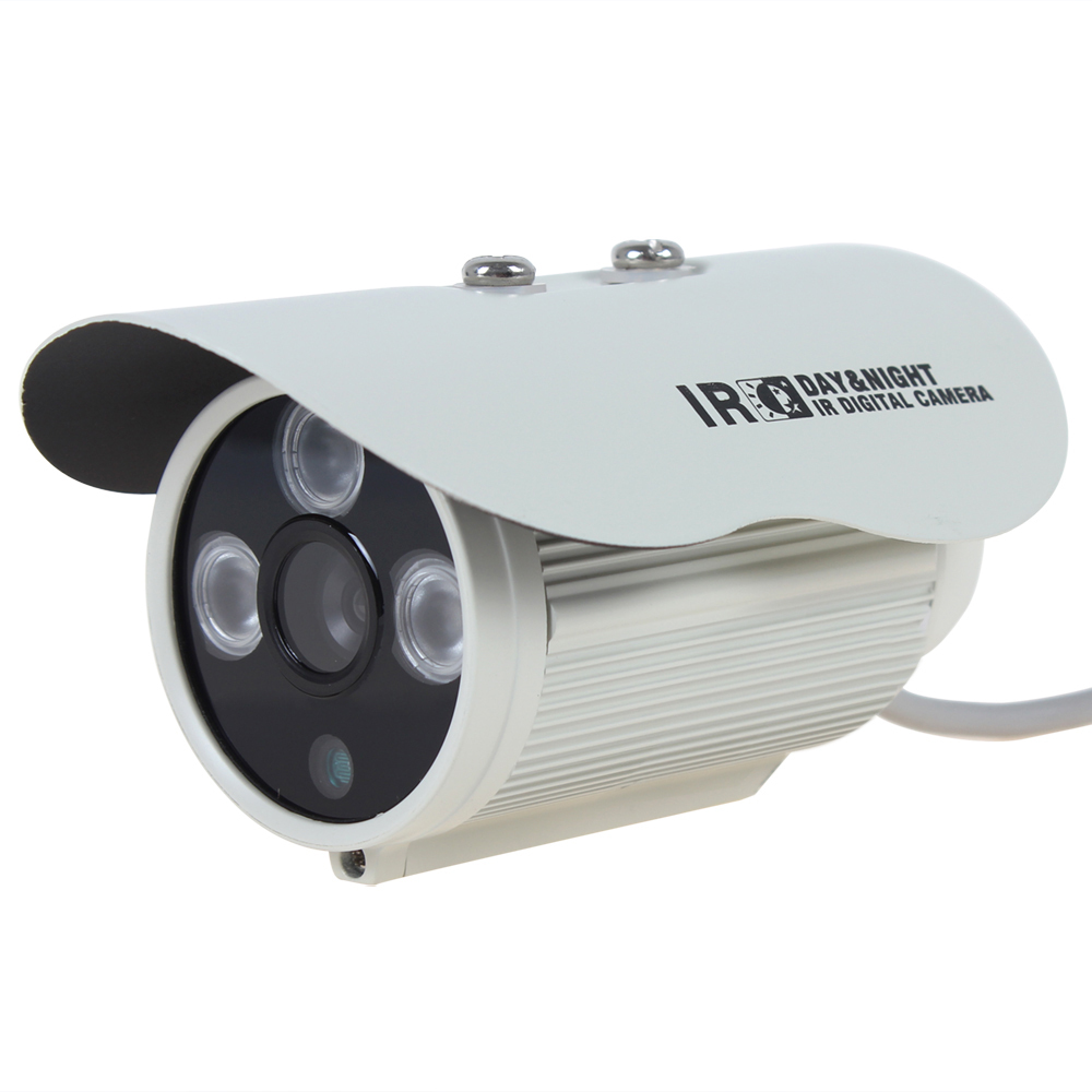 1200 tvl hd 6mm outdoor cctv camera security 1/4" cmos 1024 x 768 infrared ir night vision waterproof bullet digital cctv camera