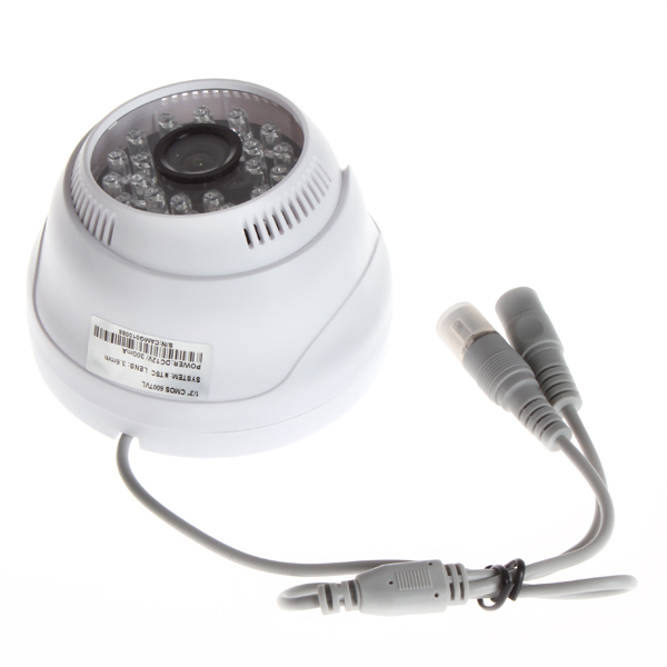600tvl hd 1/3 coms night vision color dome cctv camera for indoor security video surveillance with ir led