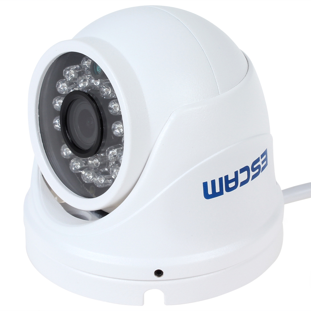 escam qd520 h.264 hd 720p ip network camera 3.6mm dual stream ir video surveillance dome cctv camera support p2p / cloud ip