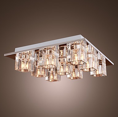 30cm k9 crystal ceiling light chandeliers with 9 lights in square 30cm k9 crystal ceiling light chandeliers with 9 lights in square