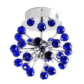 6-light floral shape k9 crystal ceiling light-blue 6-light floral shape k9 crystal ceiling light-blue