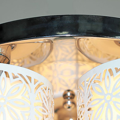 ceiling lights 5 light, modern hollow metal glass painting
