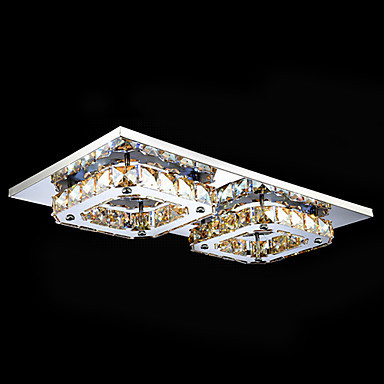 ceiling lights led crystal flush mount, 2 light, modern amber electroplating stainless steel ceiling lights led crystal flush mount, 2 light, modern amber electroplating stainless steel