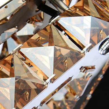 ceiling lights led crystal flush mount, 2 light, modern amber electroplating stainless steel