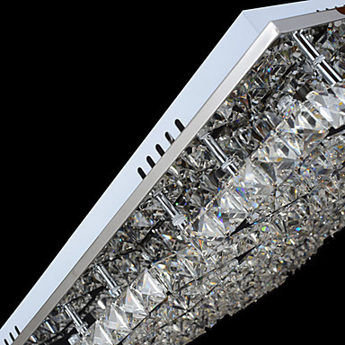 ceiling lights led crystal flush mount, 4 light, modern transparent electroplating stainless steel