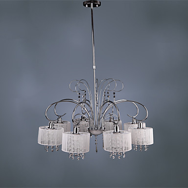 contemporary crystal chandelier with 8 lamp shade (chrome finish) contemporary crystal chandelier with 8 lamp shade (chrome finish)