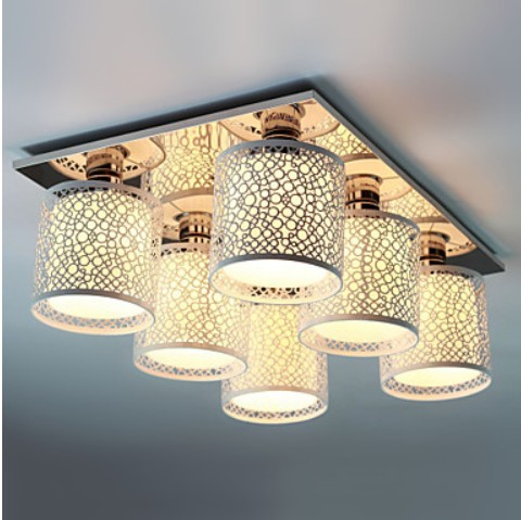 flush mount with 6 light, modern hollow metal glass painting flush mount with 6 light, modern hollow metal glass painting