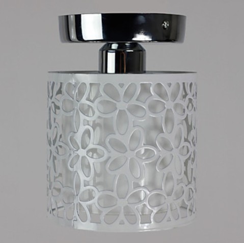 hollow flush mount with 1 light, concise metal glass painting