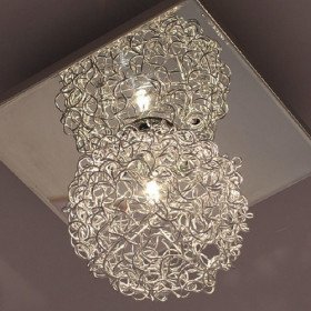 new 20w flush mount in globe metal lampshade (g4 bulb base)