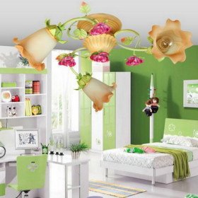 new floral ceiling light with 3 lights in rose decorration new floral ceiling light with 3 lights in rose decorration