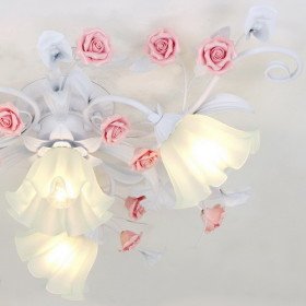 new floral ceiling light with 5 lights in rose decorration new floral ceiling light with 5 lights in rose decorration