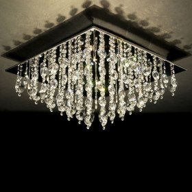new modern crystal flush mount with 16 lights in square new modern crystal flush mount with 16 lights in square