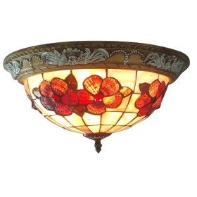 new selling tiffany style flush mount with 2 lights - antique inspired new selling tiffany style flush mount with 2 lights - antique inspired