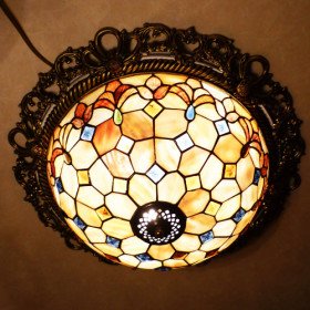 new selling tiffany style flush mount with 3 lights - antique inspired new selling tiffany style flush mount with 3 lights - antique inspired