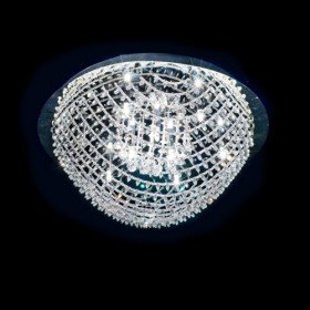 stainless steel crystal 9-light flush mount stainless steel crystal 9-light flush mount