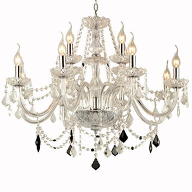 12-light the style of palace glass chandelier with candle bulb