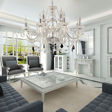 12-light the style of palace glass chandelier with candle bulb