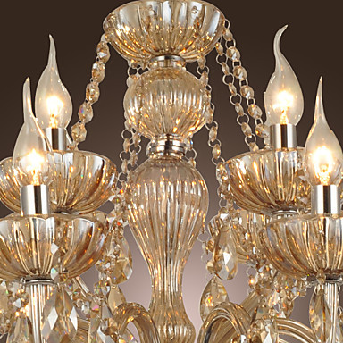 12-light the style of palace glass chandelier with candle bulb