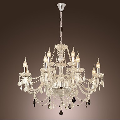 12-light the style of palace glass chandelier with candle bulb 12-light the style of palace glass chandelier with candle bulb