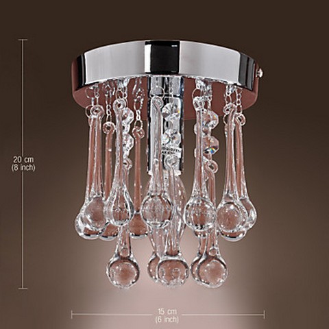 2015 40w modern chandelier crystal semi flunsh mount