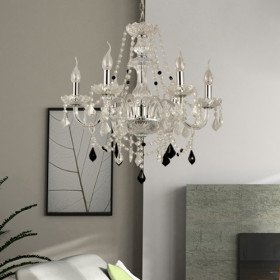 6-light the style of palace glass chandelier with candle bulb
