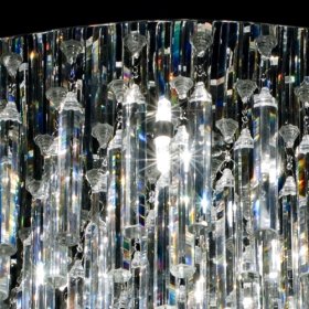 chrome finish crystal chandelier with 12 lights
