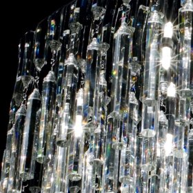 chrome finish crystal chandelier with 12 lights