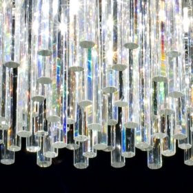 chrome finish crystal chandelier with 12 lights