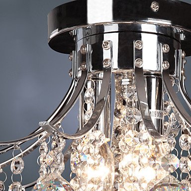 chrome finish crystal chandelier with 3 lights