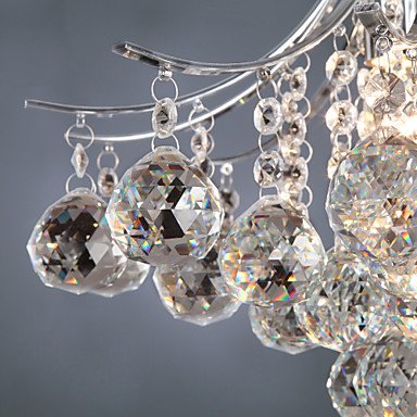 chrome finish crystal chandelier with 3 lights